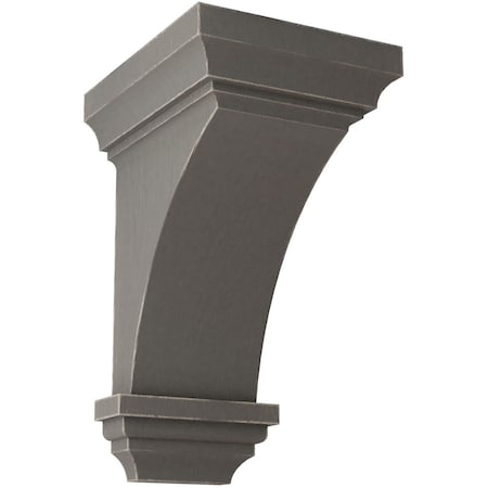 Ekena Millwork 6"W x 6 3/4"D x 12"H Large Jefferson Wood Vintage Decor Corbel, Reclaimed Grey CORWD06X06X12JEGY